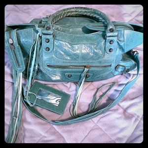 Balenciaga Green Moto ‘Part Time’ Bag